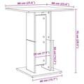 Miniatyrbillede 8 af 8: vidaXL bistrobord 60x60x75 cm konstrueret træ sonoma-eg