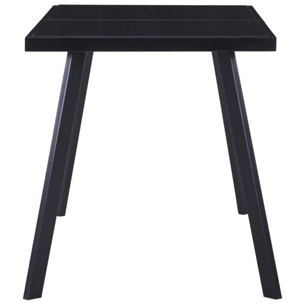 vidaXL Spisebord svart 140x70x75 cm herdet glass