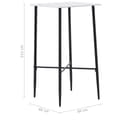 Miniatyrbilde 5 av 5: vidaXL Barbord hvit 60x60x111 cm MDF