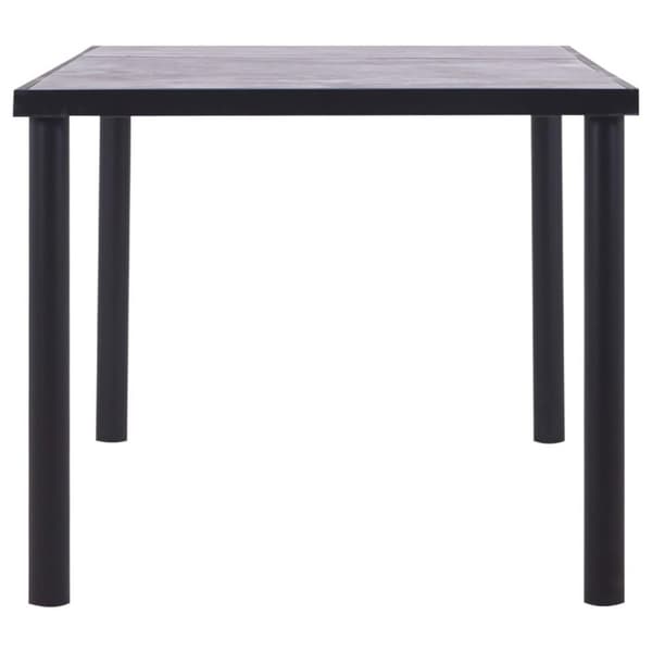 vidaXL Spisebord svart og betonggrå 180x90x75 cm MDF