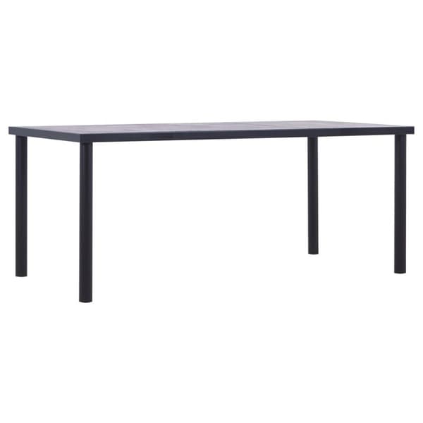 vidaXL spisebord 180x90x75 cm MDF sort og betongrå