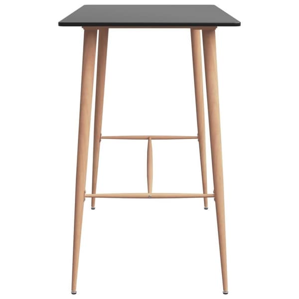 vidaXL Barbord svart 120x60x105 cm