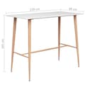 Miniatyrbillede 5 af 5: vidaXL barbord 120x60x105 cm hvid