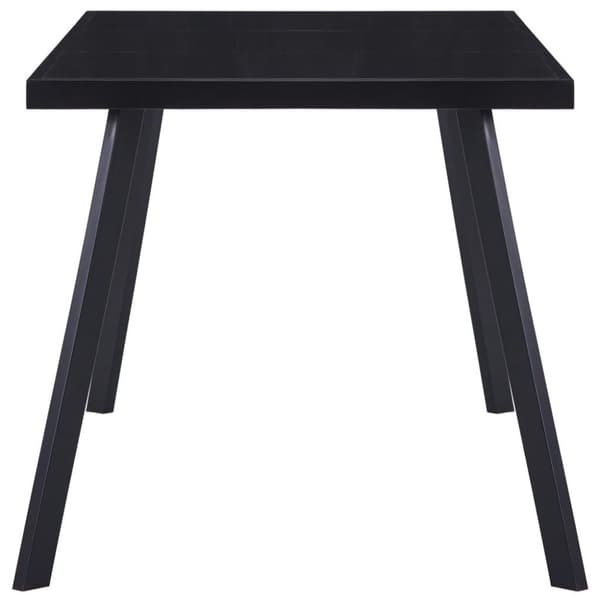 vidaXL spisebord 180x90x75 cm hærdet glas sort