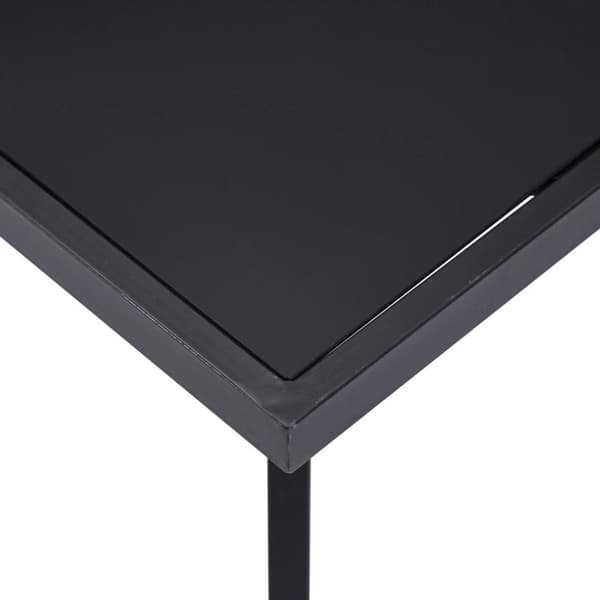 vidaXL spisebord 180x90x75 cm hærdet glas sort