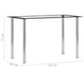 Pikkukuva 5 / 5: vidaXL Ruokapöytä musta ja läpinäkyvä 120x60x75 cm karkaistu lasi