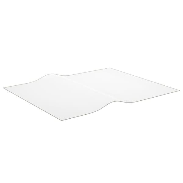 vidaXL Bordsskydd genomskinligt Ø 100x90 cm 2 mm PVC