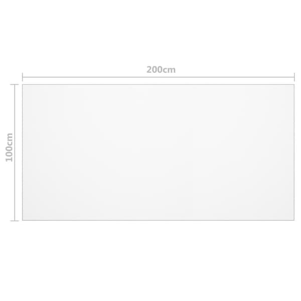 vidaXL Pöytäsuoja läpinäkyvä 200x100 cm 2 mm PVC
