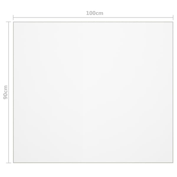 vidaXL Pöytäsuoja läpinäkyvä 100x90 cm 2 mm PVC