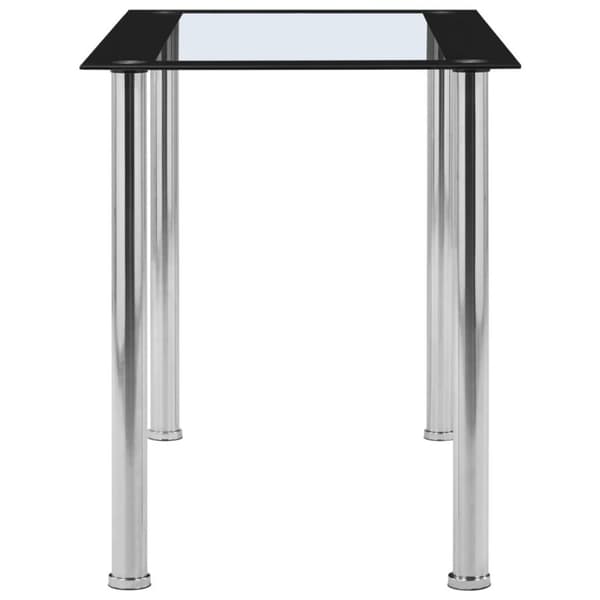 vidaXL Matbord svart och transparent 120x60x75 cm härdat glas