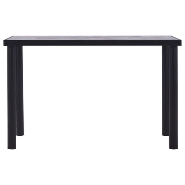 vidaXL spisebord 120 x 60 x 75 cm MDF sort og betongrå