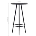 Miniatyrbillede 4 af 4: vidaXL barbord 60 x 107,5 cm MDF sort