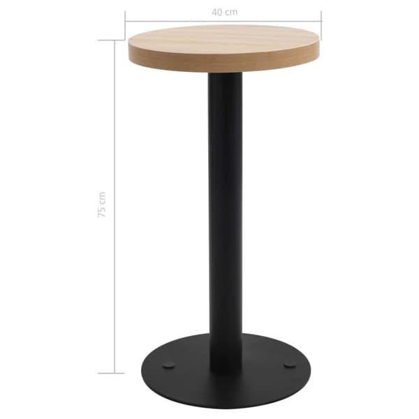 vidaXL Bistrobord ljusbrun 40 cm MDF