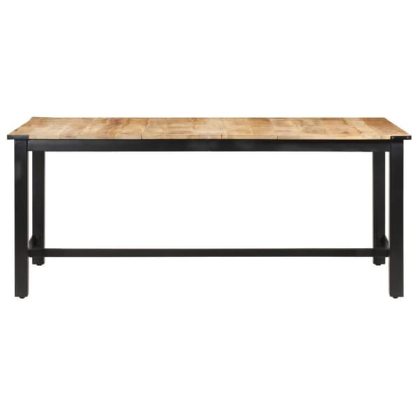 vidaXL Matbord 180x90x76 cm massivt grovt mangoträ