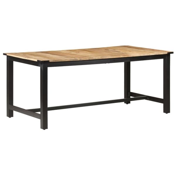 vidaXL spisebord 180x90x76 cm massivt ru mangotræ