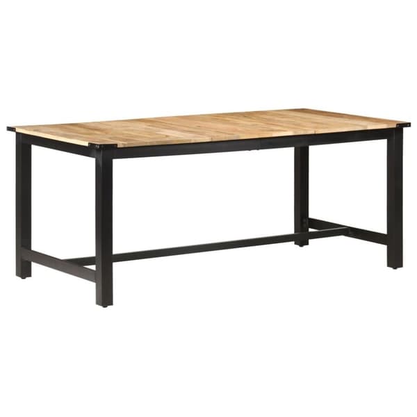vidaXL spisebord 180x90x76 cm massivt ru mangotræ