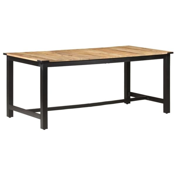 vidaXL spisebord 180x90x76 cm massivt ru mangotræ