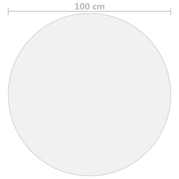 vidaXL bordbeskytter Ø 100 cm 2 mm PVC mat