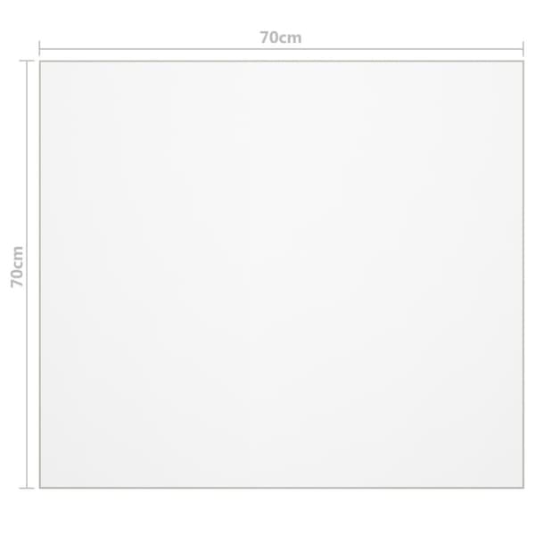 vidaXL bordbeskytter 70x70 cm 2 mm PVC mat