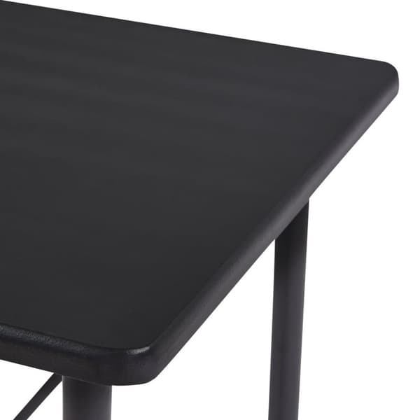 vidaXL Barbord svart 120x60x110 cm MDF