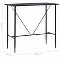 Miniatyrbilde 6 av 6: vidaXL Barbord svart 120x60x110 cm MDF