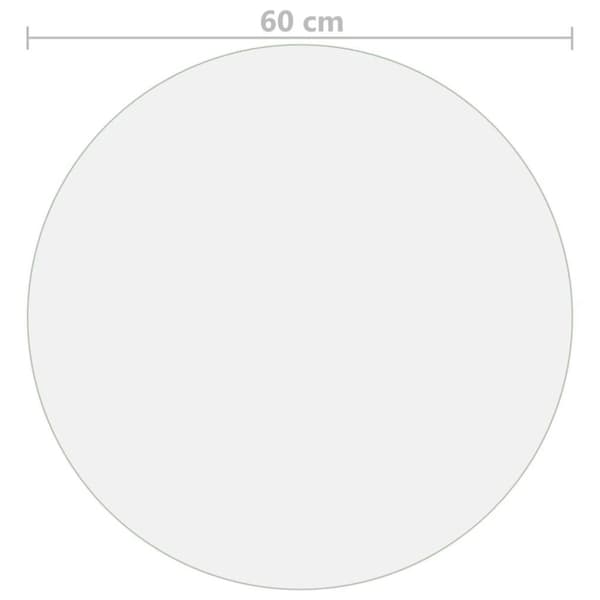 vidaXL Bordbeskytter gjennomsiktig Ø 60 cm 2 mm PVC