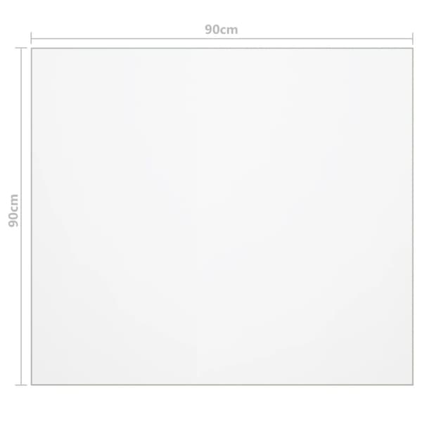 vidaXL Bordsskydd genomskinligt 90x90 cm 2 mm PVC