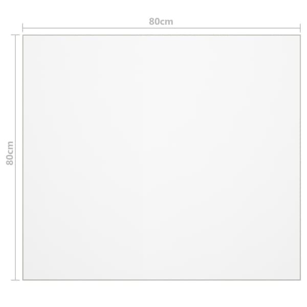 vidaXL Bordbeskytter gjennomsiktig 80x80 cm 2 mm PVC