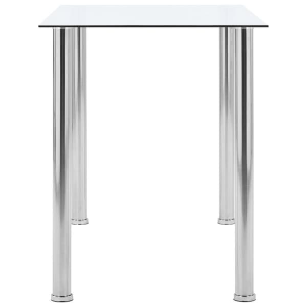 vidaXL Ruokapöytä läpinäkyvä 120x60x75 cm karkaistu lasi