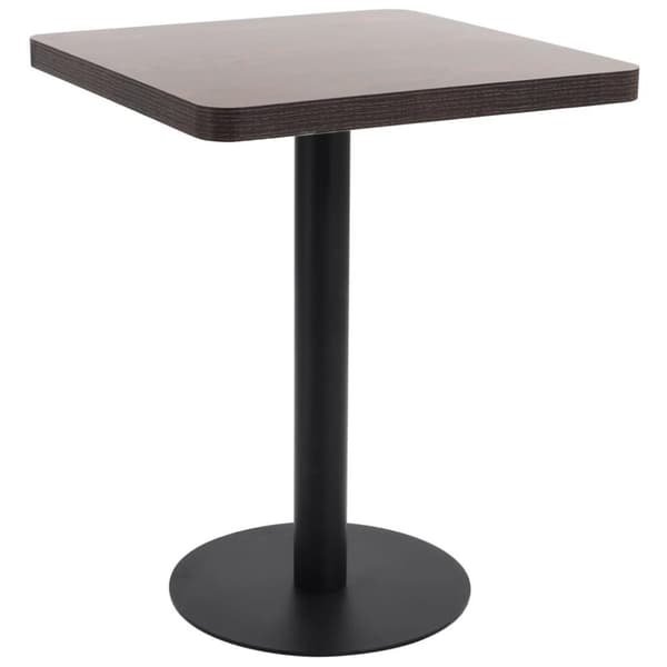 vidaXL bistrobord 60x60 cm MDF mørkebrun