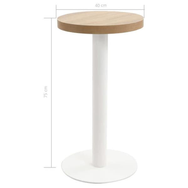 vidaXL bistrobord 40 cm MDF lysebrun
