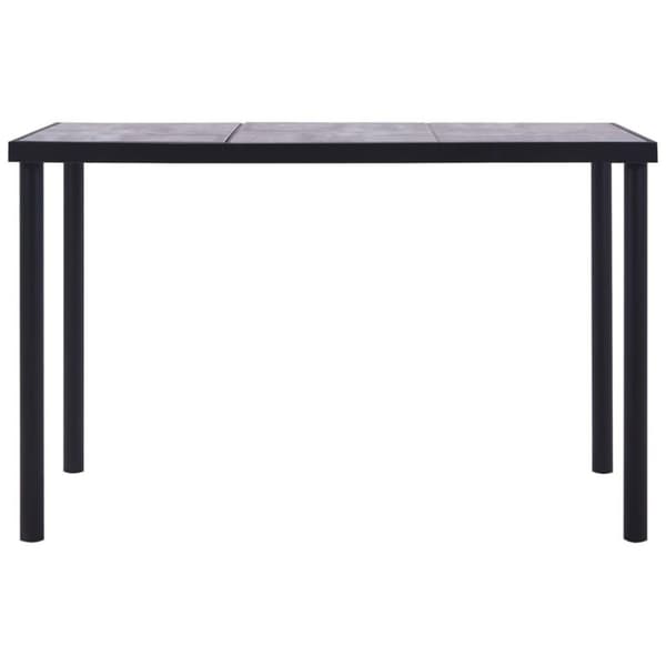 vidaXL spisebord 160x80x75 cm MDF sort og betongrå