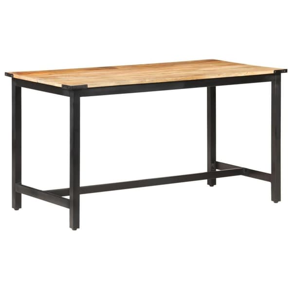 vidaXL spisebord 140x70x76 cm massivt ru mangotræ
