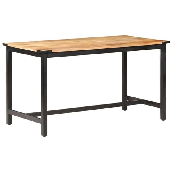 vidaXL Spisebord 140x70x76 cm grov heltre mango