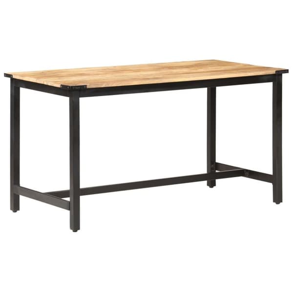 vidaXL Spisebord 140x70x76 cm grov heltre mango