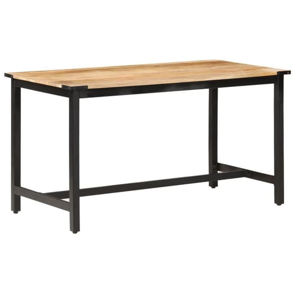 vidaXL Spisebord 140x70x76 cm grov heltre mango