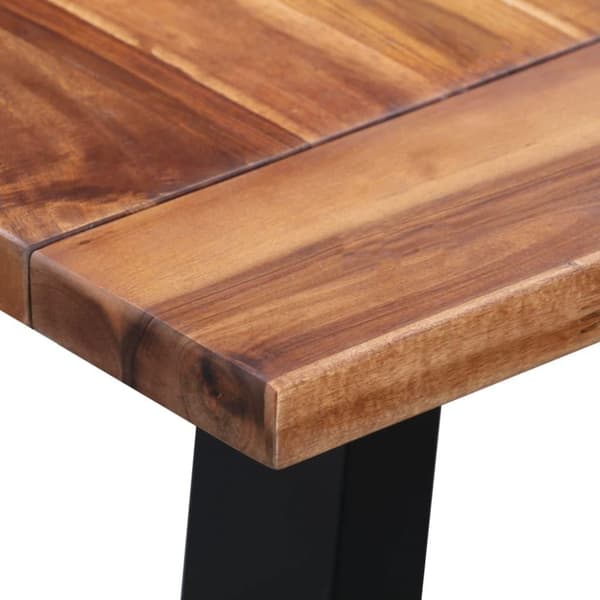 vidaXL Spisebord 180x90x75 cm heltre akasie og glass