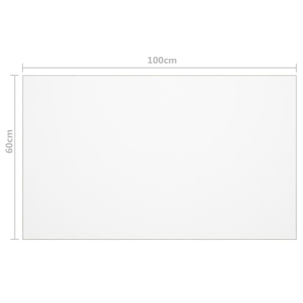 vidaXL Pöytäsuoja läpinäkyvä 100x60 cm 2 mm PVC