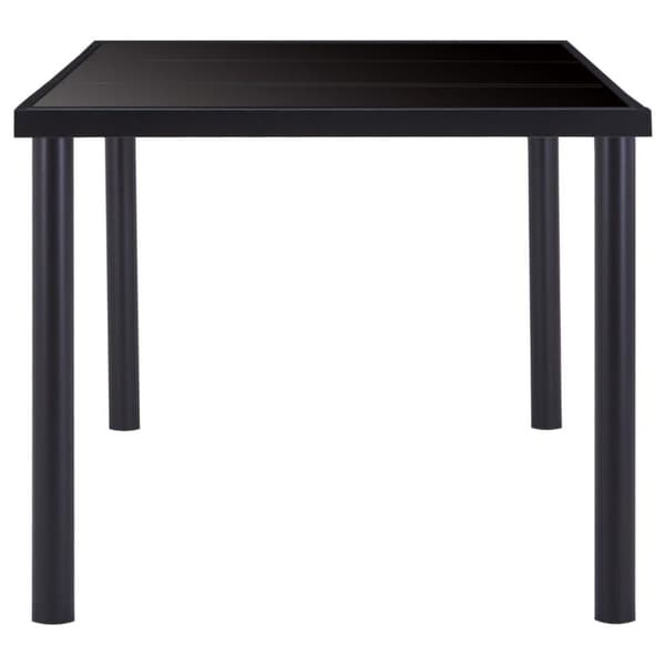 vidaXL spisebord 180 x 90 x 75 cm hærdet glas sort