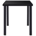 Miniatyrbilde 3 av 5: vidaXL Spisebord svart 140x70x75 cm herdet glass
