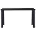 Miniatyrbilde 2 av 5: vidaXL Spisebord svart 140x70x75 cm herdet glass