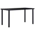 Miniatyrbilde 1 av 5: vidaXL Spisebord svart 140x70x75 cm herdet glass