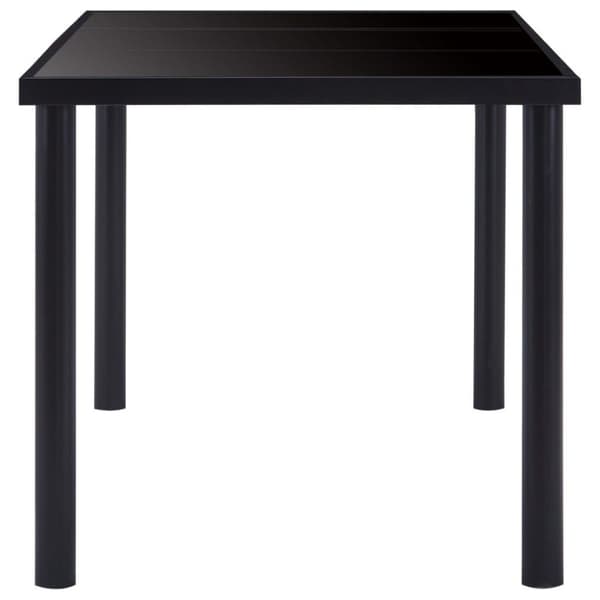 vidaXL Matbord svart 200x100x75 cm härdat glas