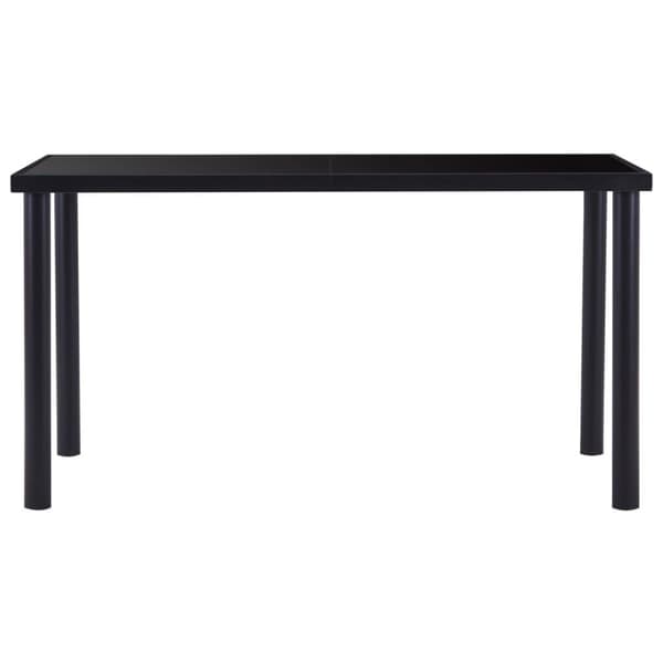vidaXL Ruokapöytä musta 140x70x75 cm karkaistu lasi