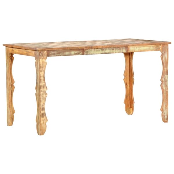 vidaXL Ruokapöytä 140x70x76 cm täysi kierrätetty puu
