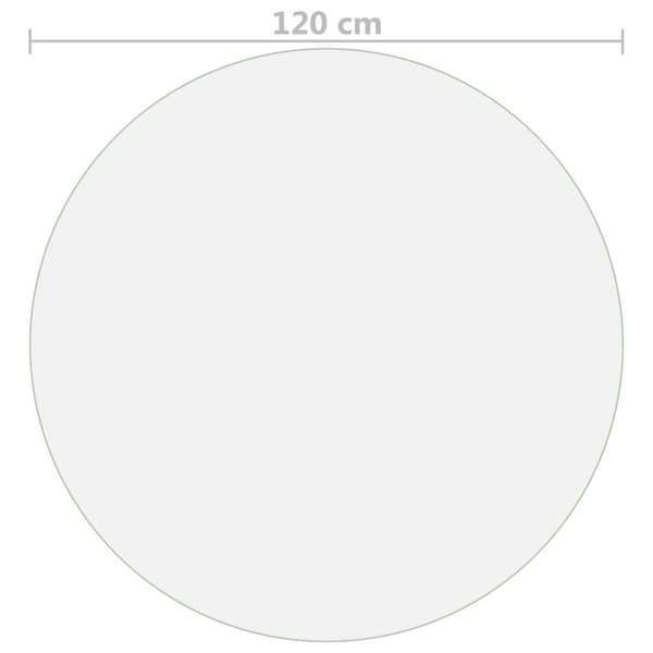 vidaXL Pöytäsuoja läpikuultava Ø 120 cm 2 mm PVC