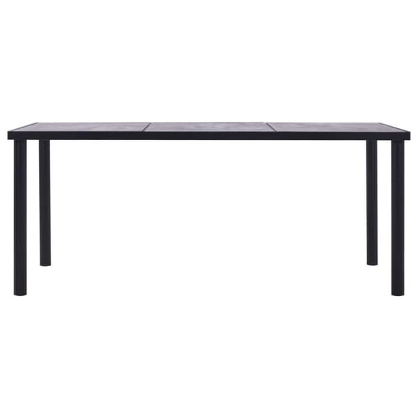 vidaXL Spisebord svart og betonggrå 200x100x75 cm MDF