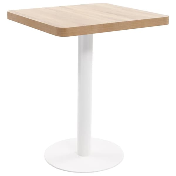 vidaXL Bistropöytä vaaleanruskea 60x60 cm MDF