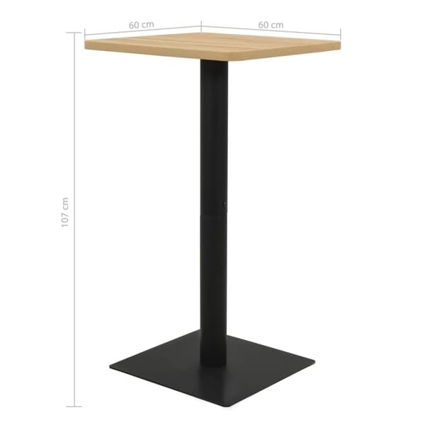 vidaXL Bistrobord ekfärg 60x60x107 cm