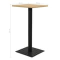 Miniatyrbillede 5 af 5: vidaXL bistrobord 50x50x107 cm egetræsfarvet